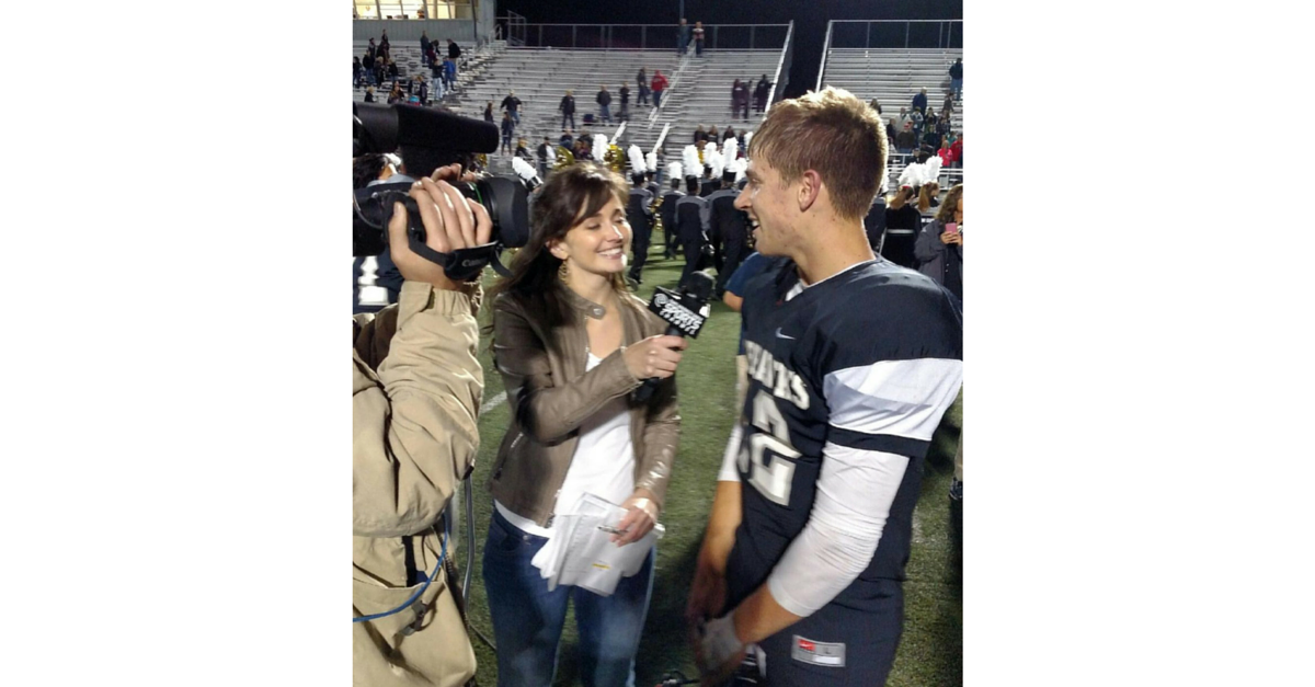 A woman and man are talking to the camera.