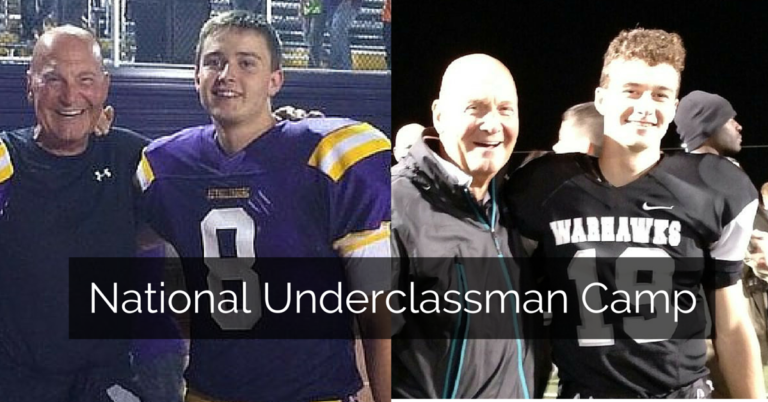 A collage of two pictures with the words national underclassman day in front.