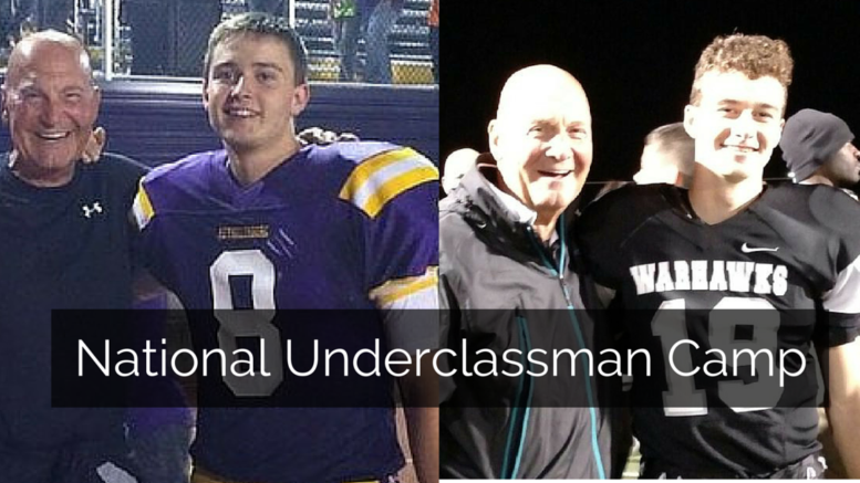 A collage of two pictures with the words national underclassman day in front.