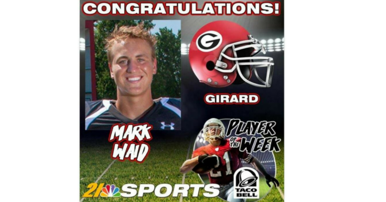 A poster of a football player and the words " congratulations !"